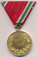 Bulgária ~1933-1939. "Európai Háborús Emlékérem 1915-1918" aranyozott Br kitüntetés, mells...