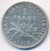 Franciaország 1918. 1Fr Ag T:2,2-  France 1918. 1 Franc Ag C:XF,VF