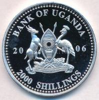 Uganda 2006. 2000Sh Ag "A labdarúgás halhatatlanjainak csarnoka - Németország 1980-as évek / An...