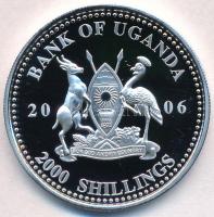Uganda 2006. 2000Sh Ag "A labdarúgás halhatatlanjainak csarnoka - Románia 1980-as évek / Gheorg...