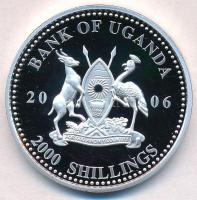 Uganda 2006. 2000Sh Ag "A labdarúgás halhatatlanjainak csarnoka - Mexikó 1980-as évek/Hugo Sánc...