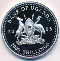 Uganda 2006. 2000Sh Ag "A labdarúgás halhatatlanjainak csarnoka - Belgium 1980-as évek / Eric G...