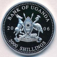 Uganda 2006. 2000Sh Ag "A labdarúgás halhatatlanjainak csarnoka - Brazília 2000-es évek / Ronal...