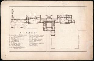 cca 1930 A budai királyi várpalota. Bp., é.n., May János Nyomdai Műintézet Rt., 12 sztl. lev. Fekete...