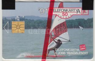 1991 Balaton surf telefonkártya, bontatlan csomagolásban