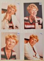 cca 1972 Színészek albuma, 14 magyar színészről készült 72 db vintage portréfotó, öntapadós albumba ...