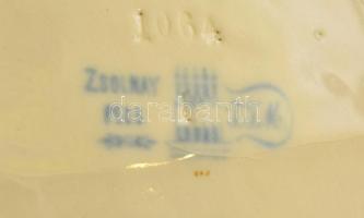 Zsolnay perzsa mintás kaspó, kézzel festett porcelánfajansz, jelzett (TJM), formaszám:1064, alján má...