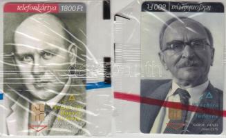 2001-2002 2 db Világhírű magyarok telefonkártya (800 ill. 1800 Ft), hologramos, bontatlan csomagolásban