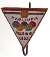 1952. XV. Olimpia Helsinki zománcozott jelvény (20x18mm) T:2 Hungary 1952. Games of the XV Olympiad - Helsinki enamelled badge (20x18mm) C:XF