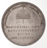 Osztrák-Magyar Monarchia / Bécs 1867A "Erzsébet koronázása Budán" Ag zseton. "ERZSÉBE...