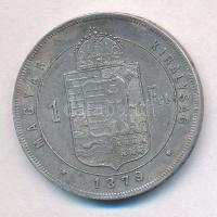 1879KB 1Ft Ag "Ferenc József / Középcímer" T:2 
Adamo M15