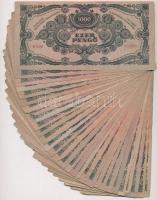 1945. 1000P (30x) legtöbb piros "MNB" bélyeggel T:III,III-