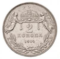 1914KB 2K Ag "Ferenc József" Körmöcbánya T:2
Hungary 1914KB 2 Korona Ag "Franz Josep...