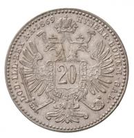 Ausztria 1869. 20kr Ag "Ferenc József" T:1,1-
Austria 1869. 20 Kreuzer Ag "Franz Jos...