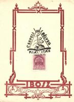 6 db régi Bozó művészlap, IBOSZ reklámlap alkalmi bélyegzésekkel (Nyaraljon Csillaghegyen, Légy jó a...