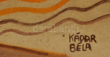 Kádár jelzéssel: Női akt, vegyes technika, papír, üvegezett keretben, 39×26 cm