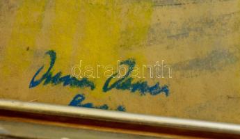 Diener jelzéssel: Paris. pasztell, papír, üvegezett keretben, 27×36 cm