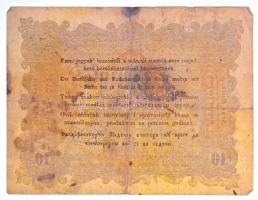 1848. 10Ft "Kossuth Bankó" hátlapi szövegben "BÜNTETETTNEK" sajtóhiba T:III-,IV