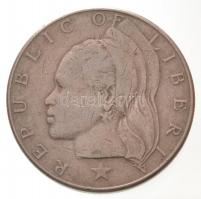 Libéria 1970. 1$ Cu-Ni T:2,2- karc Liberia 1970. 1 Dollar Cu-Ni C:XF,VF scratched Krause KM#18a.2