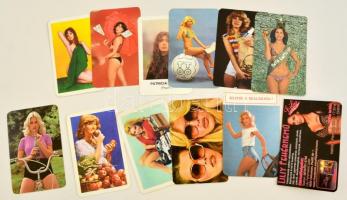 1972-2015 12 db hölgyeket ábrázoló kártyanaptár, köztük erotikusak