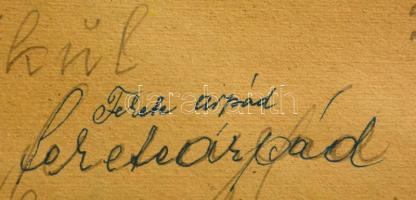 Fekete Árpád (?-?): Téli udvar, vegyes technika, papír, hátulján jelzett, 24,5×35 cm