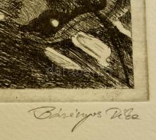 Bárányos jelzéssel: Cserhegy II., rézkarc, papír, számozott (6/7), 26×19 cm