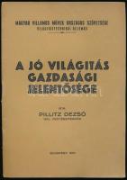 Pillitz Dezső: A jó világítás gazdasági jelentősége. Bp., 1930, Magyar Villamos Művek Országos Szöve...