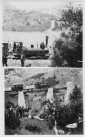 cca 1870 Vasúti fényképek, Fekete György (1904-1990) budapesti fényképész gyűjtéséből, 3 db mai nagyítás, 10x12 cm