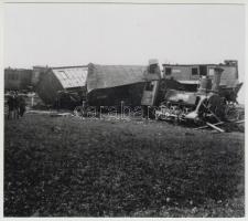 cca 1870 Vasúti fényképek, Fekete György (1904-1990) budapesti fényképész gyűjtéséből, 3 db mai nagy...