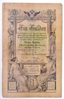 1866. 1G STN vízjeles T:III,III- Austrian Empire 1866. 1 Gulden STN watermark C:F,VG Adamo G97