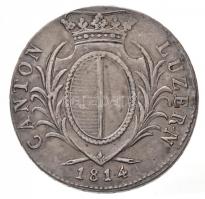 Svájc / Luzern 1814. 4Fr jelzetlen Ag(?) replika T:2,2- Switzerland / Luzern 1814. 4 Franken unmarked Ag(?) replica C:XF,VF