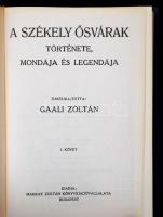 A székely ősvárak története, mondája és legendája. I-II. kötet. Bp.-Csíkszereda, 1993, Akadémiai Kia...