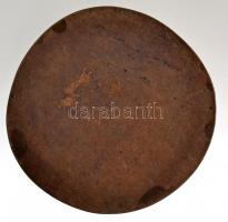 Czinder Antal (1937-) 1976. "Börtön?" Br emlékplakett (89mm) T:2 patina