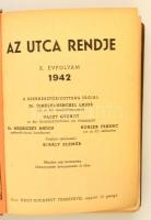 1942 Budapest, Az utca rendje, X. évfolyam, kiadói egészvászon kötésben, 544 p