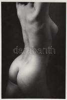 cca 1977 Aktfotók, 3 db vintage fotóművészeti alkotás, egy jelzett, 18x24 cm és 23,5x14 cm között / ...