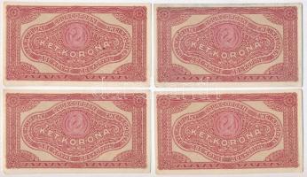 1920. 2K "2ab" (4x) sorszámkövetők T:II