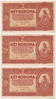 1920. 2K "2aa" (6x) közte sorszámkövető pár és viszonylag közeli sorszámok T:I,I-