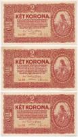 1920. 2K "2aa" (6x) közte sorszámkövető pár és viszonylag közeli sorszámok T:I,I-