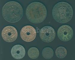 Holland India 1920-45. 1/2c (3x), 1c (4x), 5c (1x), 2 1/2c (3x) T:2,3