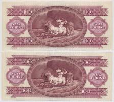 1989. 100Ft (2x) sorszámkövetők T:I