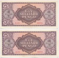 1946. 1.000.000.000P (2x) sorszámkövetők T:II
