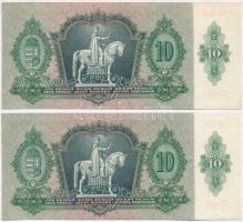 1936. 10P (2x) "*B 246" csillagos sorozatszámmal, sorszámkövetők T:I,I- 
Adamo P9A