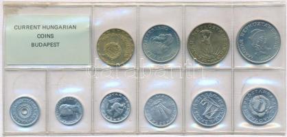 1984. 2f-20Ft (10xklf) érmés forgalmi sor fóliatokban T:1 jobb felső sarok tájékoztató kartonja hajt...