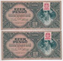 1930. 100P (2x) sorszámkövetők + 1945. 100P (2x) sorszámkövetők + 1945. 1000P (2x) sorszámkövetők, p...