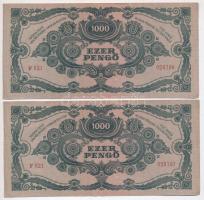 1930. 100P (2x) sorszámkövetők + 1945. 100P (2x) sorszámkövetők + 1945. 1000P (2x) sorszámkövetők, p...