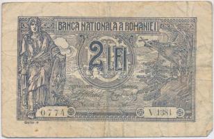Románia 1915. 2L T:III  Romania 1915. 2 Lei C:F Krause 18