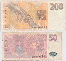 Csehország 1993. 200K + 1997. 50K T:III
Czech Republic 1993. 200 Korun + 1997. 50 Korun C:F