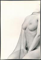cca 1979 A halász szerencséje, jelzés nélküli, vintage fotóművészeti alkotás, 24x17 cm / erotic photos