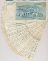 Jugoszlávia 1992. 5000D (30x) T:III,III- 
Yugoslavia 1992. 5000 Dinara (30x) C:F,VG