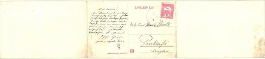 Hajmáskér, 3-részes panorámalap a katonai laktanyáról